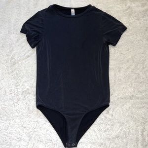 American Apparel Black Short Sleeve Bodysuit